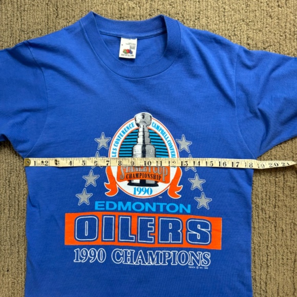 Vintage Edmonton Oilers 1990 Stanley Cup Champion T-Shirt - Picture 4 of 8